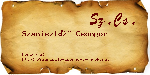 Szaniszló Csongor névjegykártya